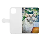 ピリカとカムイの保護猫のカムイ君 Book-Style Smartphone Case:Opened (outside)