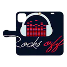 Rocks offのRocks offのお友だち 手帳型スマホケースを開いた場合(外側)