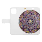 じぱんぐる-zipangle-のmandala-まほう Book-Style Smartphone Case:Opened (outside)