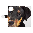 【CPPAS】Custom Pet Portrait Art Studioのかわいい子犬のロットワイラー Book-Style Smartphone Case:Opened (outside)