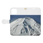 下田村の冠雪した富士山_003 Book-Style Smartphone Case:Opened (outside)