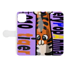 うちなんちゅ屋のVeryPopAnimals #010 tiger Book-Style Smartphone Case:Opened (outside)