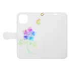 クロの店のRainbow Flower Book-Style Smartphone Case:Opened (outside)