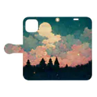 exeの夕焼け後 Book-Style Smartphone Case:Opened (outside)