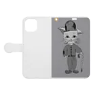 ちさのねこ男爵 Book-Style Smartphone Case:Opened (outside)