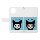 くれよん画家RYOのゆゆ&りり Book-Style Smartphone Case:Opened (outside)