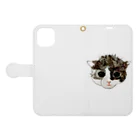 保護猫茶トラ兄弟LIFEの杏ちゃん Book-Style Smartphone Case:Opened (outside)