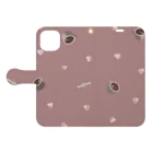 hikari_graphicsのコーヒーとチョコレート休憩タイム　PINK Book-Style Smartphone Case:Opened (outside)