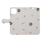 hikari_graphicsのコーヒーとチョコレート休憩タイム　BEIGE Book-Style Smartphone Case:Opened (outside)