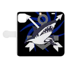 B.B(ビービー):ナイトメイトのanimal:THE SHARK Book-Style Smartphone Case:Opened (outside)