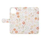 ＊momochy shop＊の水彩風お花柄 Book-Style Smartphone Case:Opened (outside)