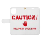alt_203のCAUTION Book-Style Smartphone Case:Opened (outside)