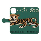 YS VINTAGE WORKSのポーランド動物園　今年の干支！虎 Book-Style Smartphone Case:Opened (outside)