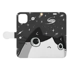 ねこのにゃむ@はせにゃむの悟りを開いた宇宙ねこ Book-Style Smartphone Case:Opened (outside)