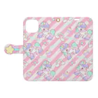 ほっぺ☆屋 ＰｕｋｕのBABY♡UNICORN iPhone13 推奨 Book-Style Smartphone Case:Opened (outside)