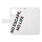 謎はないけど謎解き好きのお店のNO ESCAPE, NO LIFE Book-Style Smartphone Case:Opened (outside)