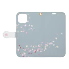 mo'sのsakura_dot Book-Style Smartphone Case:Opened (outside)