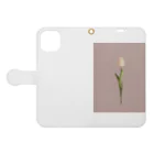 rilybiiのDusty pink tulip Book-Style Smartphone Case:Opened (outside)