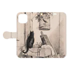 amibaの黒猫 Book-Style Smartphone Case:Opened (outside)