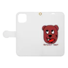 あきけん@カラオケYouTuberのHateful bear Book-Style Smartphone Case:Opened (outside)