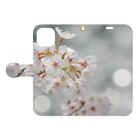 “すずめのおみせ” SUZURI店の春の風、春の光。 Book-Style Smartphone Case:Opened (outside)