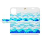 ✨🌈✨ユラクラカン🇯🇵 ✨🌈✨のSUMMER -wave- 2022 -Sea-  Book-Style Smartphone Case:Opened (outside)