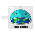 AVANT-GARDE　RESEARCH　REPORT　-アヴァンギャルド・リサーチ・リポート-のフラットアース　(FLAT　EARTH）透明背景 Book-Style Smartphone Case:Opened (outside)