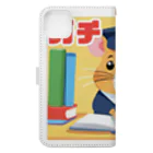 HiStory-jinのアーモンド好きのハムスターココちゃんのガチ 手帳型スマホケースの裏面
