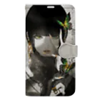 皐月 恵 -Kei Satsuki-のswallowtail butterfly 黒白ver. Book-Style Smartphone Case