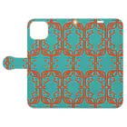 Zakuro textileの心おどる Book-Style Smartphone Case:Opened (outside)