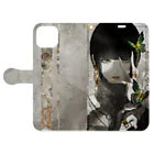 皐月 恵 -Kei Satsuki-のswallowtail butterfly 黒白ver. Book-Style Smartphone Case:Opened (outside)