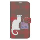 PALA's SHOP　cool、シュール、古風、和風、のCHAT BLANCー０Q４ Book-Style Smartphone Case