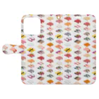 猫と釣り人のSUSHI_1FB Book-Style Smartphone Case:Opened (outside)