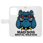 JOKERS FACTORYのMAD DOG 手帳型スマホケースを開いた場合(外側)