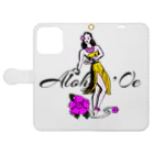 JOKERS FACTORYのHULA GIRL Book-Style Smartphone Case:Opened (outside)