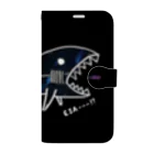 ユウレイのサメとイワシ(ブラック) Book-Style Smartphone Case