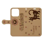 HeartToMeの喫茶　花猫珈琲 Book-Style Smartphone Case:Opened (outside)