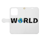 Ａ’ｚｗｏｒｋＳのWORLD(英字＋１シリーズ) Book-Style Smartphone Case:Opened (outside)