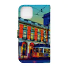 GALLERY misutawoのポルトガル コメルシオ広場の夕暮れ Book-Style Smartphone Case :back