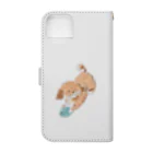 ゆるいイラストのおみせ。のミックス犬 Book-Style Smartphone Case :back