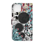 人骨流星群のPeace is clumsy「あぶら」 Book-Style Smartphone Case :back