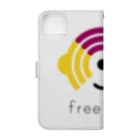 Free-WiFiのFree WiFi ロゴ グッズ（薄地） Book-Style Smartphone Case :back