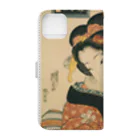 寿めでたや(ukiyoe)の浮世風俗美女競 酒韻美和蘭茶神清如竹 Book-Style Smartphone Case :back