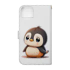 チビアニメのチビペンギン Book-Style Smartphone Case :back
