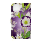 idumi-artの花曼荼羅💜クラウンチャクラ Book-Style Smartphone Case :back