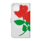 Lily bird（リリーバード）の深紅の薔薇① Book-Style Smartphone Case :back