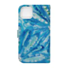 hal+ Harumi Niwanoのflower blue Book-Style Smartphone Case :back