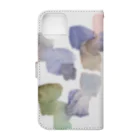 c5watercolorの水彩ペイント・くすみ系ニュアンスカラー Book-Style Smartphone Case :back