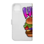 あやしいおばさん くろまめさんのランチ（チーズバーガー） Book-Style Smartphone Case :back