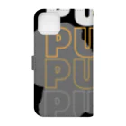 INULAVITAのPug silhouette Book-Style Smartphone Case :back